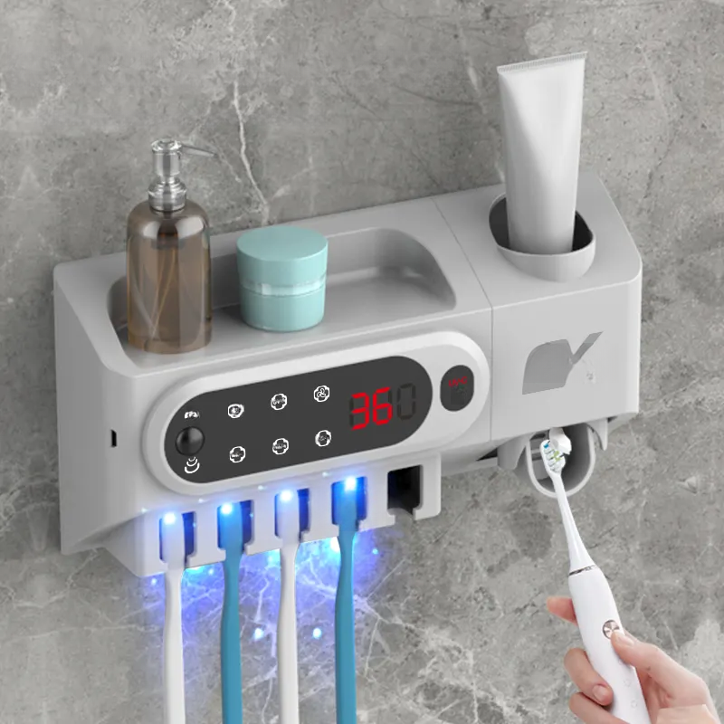 ESTERILIZADOR ELÉCTRICO DE CEPILLOS DE DIENTES + DISPENSADOR DE CREMA DENTAL