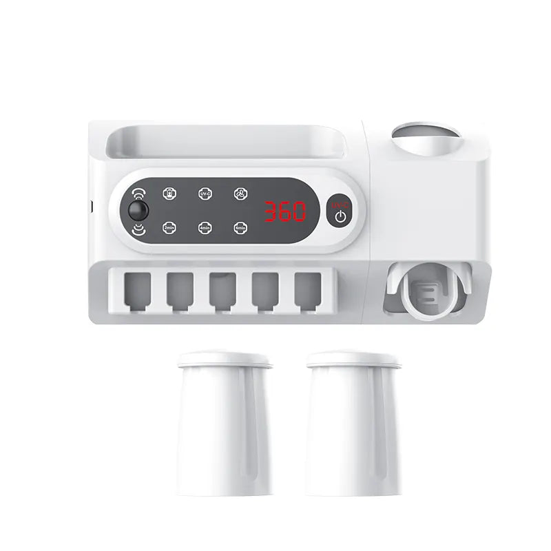 ESTERILIZADOR ELÉCTRICO DE CEPILLOS DE DIENTES + DISPENSADOR DE CREMA DENTAL