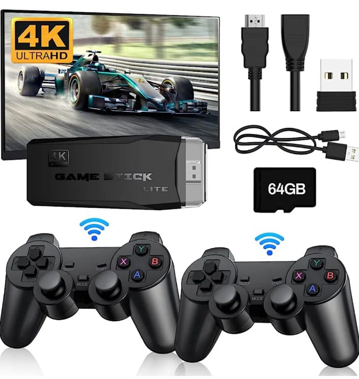 MINI CONSOLA 4K, 10.000 VIDEOJUEGOS, EMULA 9 CONSOLAS