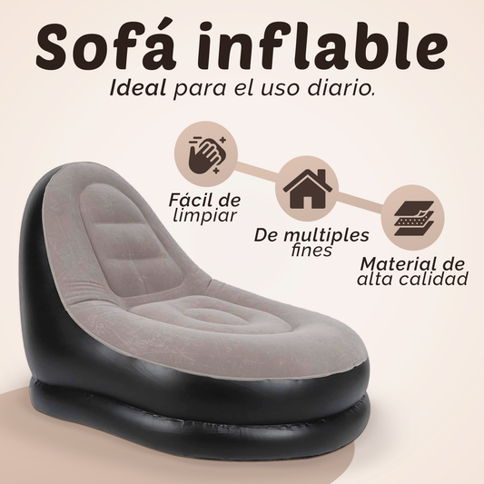 PuffAir - Sofá Inflable Portátil + Reposa Pies