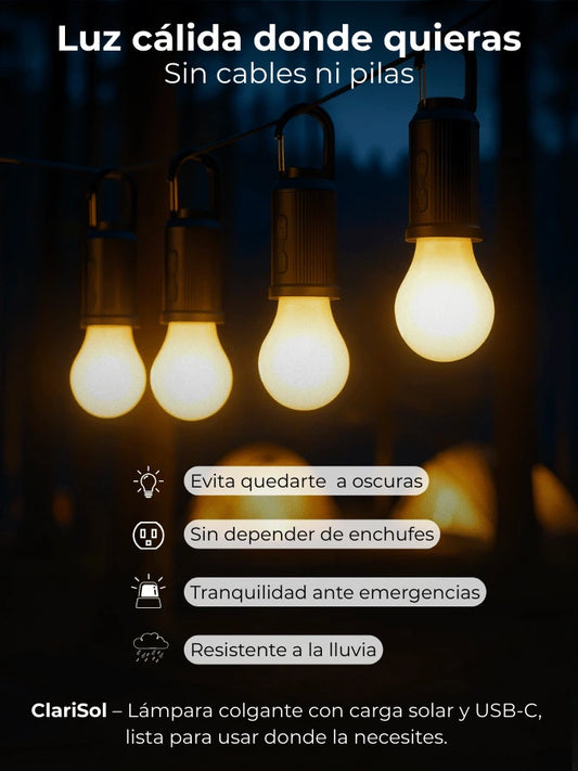 Lampara Colgante Recargable X2