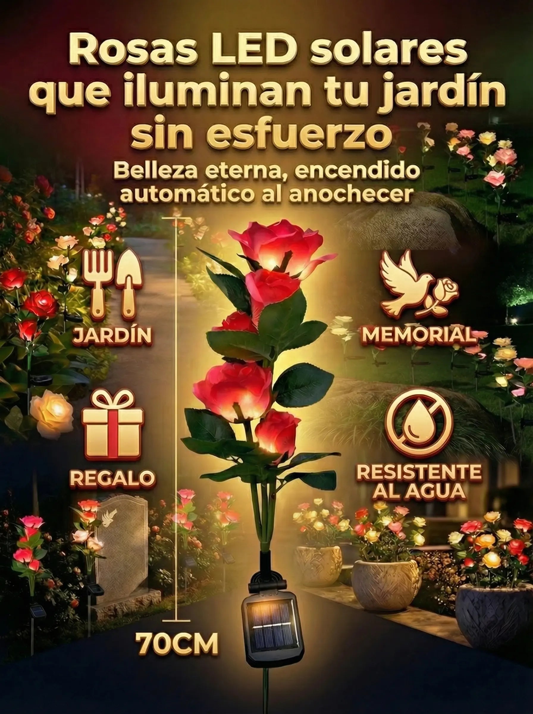 Rosas LED Solares