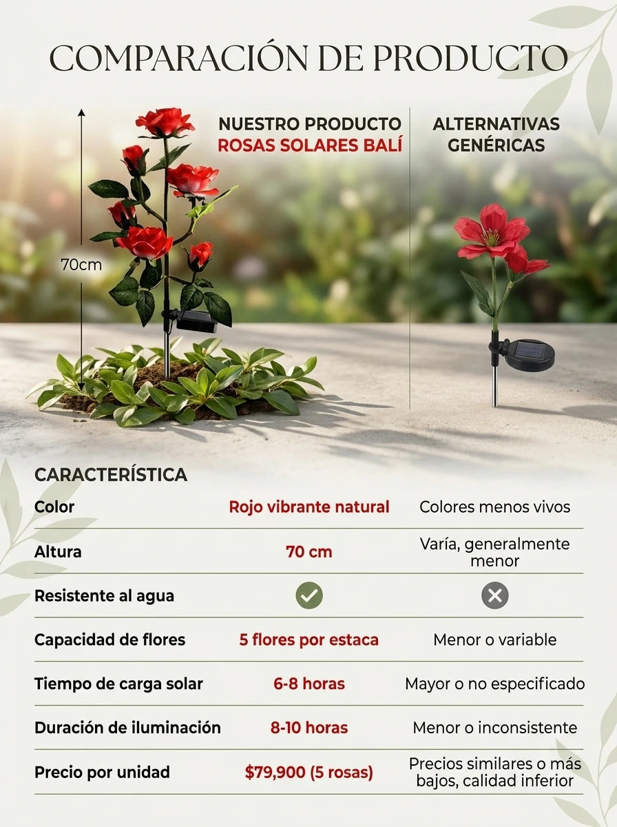Rosas LED Solares