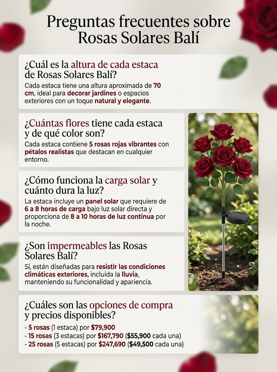 Rosas LED Solares