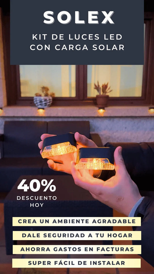 Kit x4 Luces LED Automáticas con Carga Solar