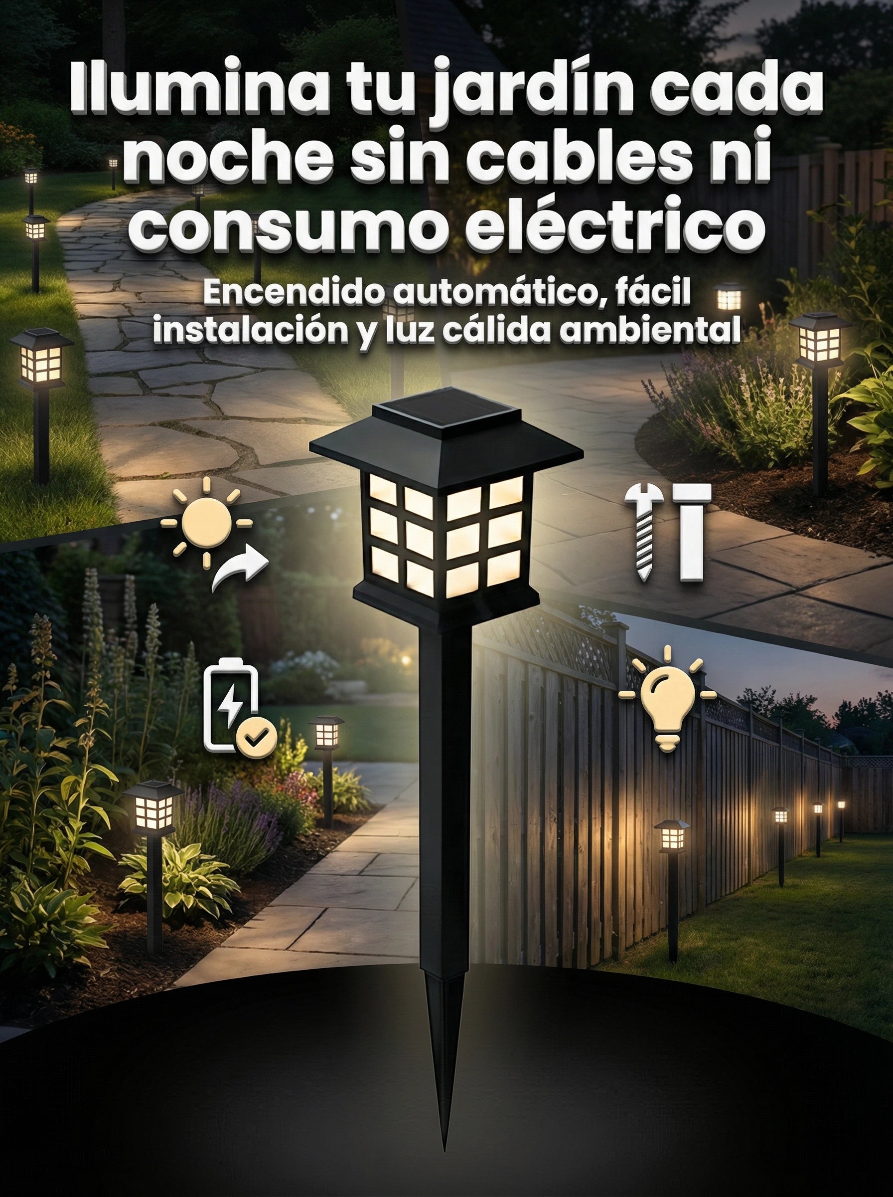 LAMPARAS DE JARDIN ESTACA