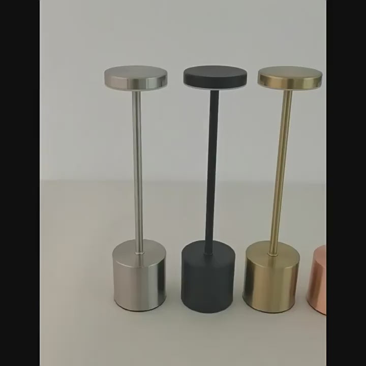 Lámpara Táctil Recargable De Metal - Luma