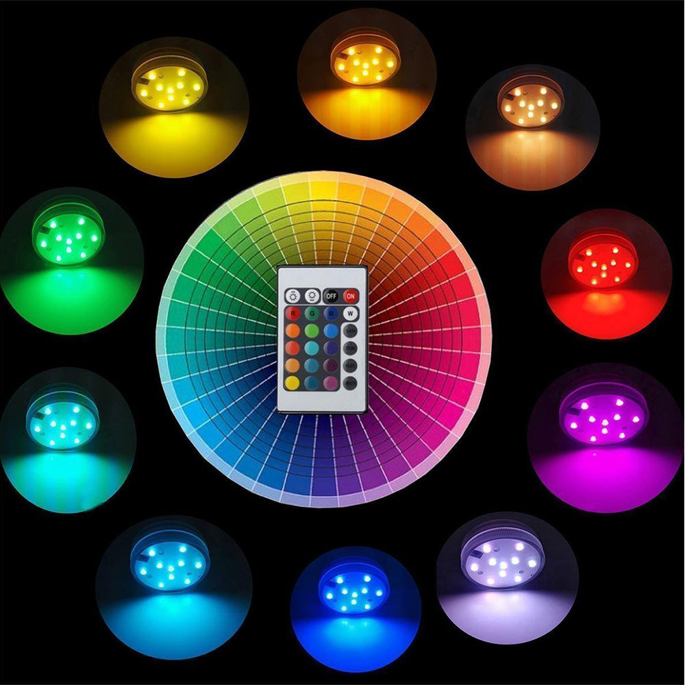 LUZ LED SUMERGIBLE CON CONTROL REMOTO PARA PISCINAS