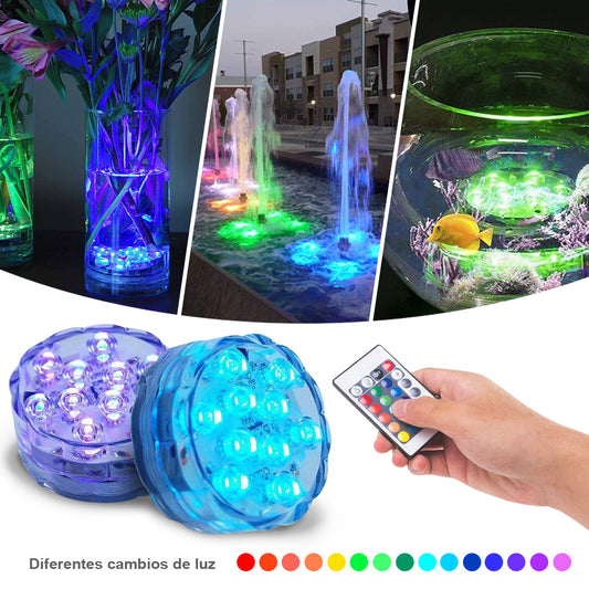 LUZ LED SUMERGIBLE CON CONTROL REMOTO PARA PISCINAS