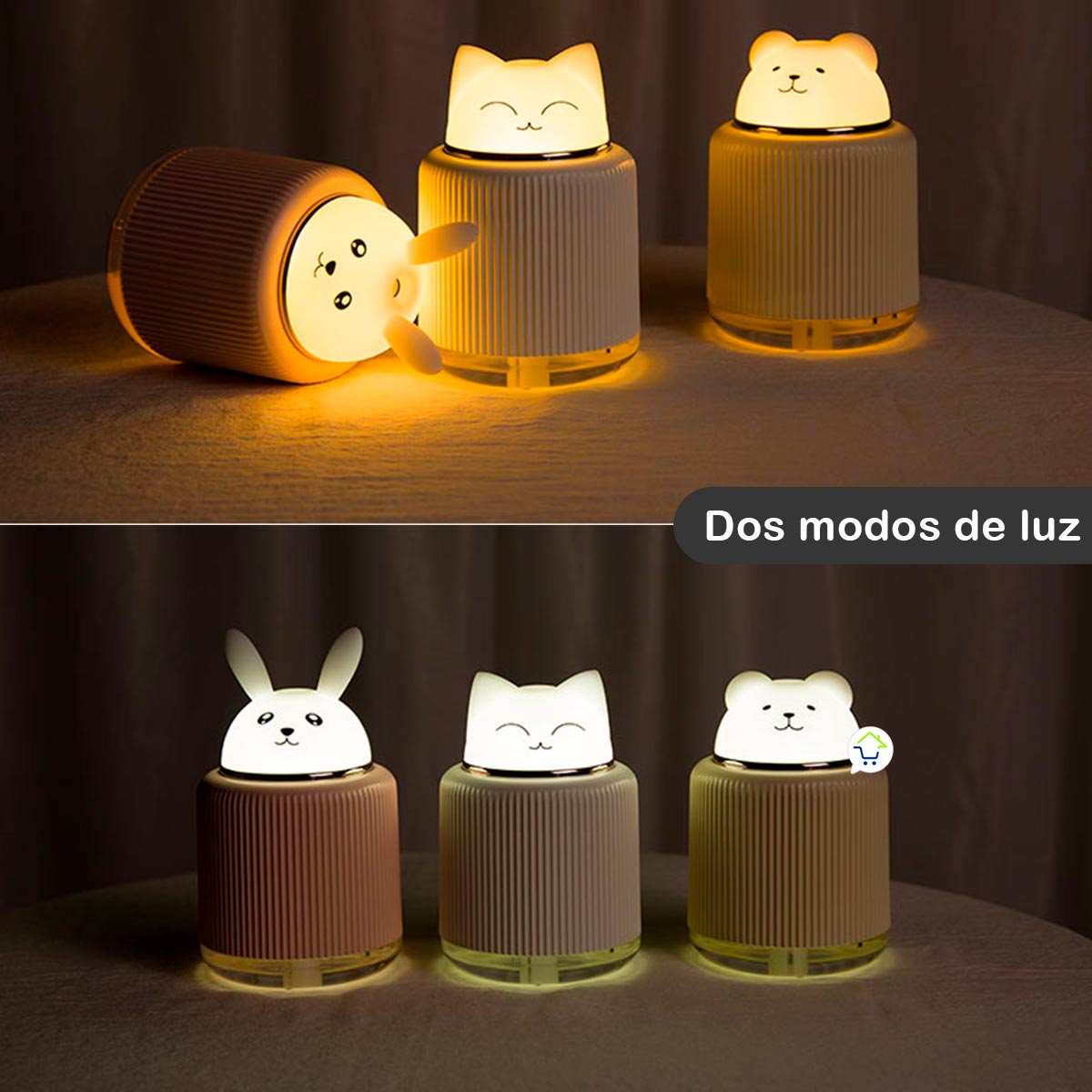 MINI DIFUSOR / HUMIDIFICADOR LED DE ANIMALES