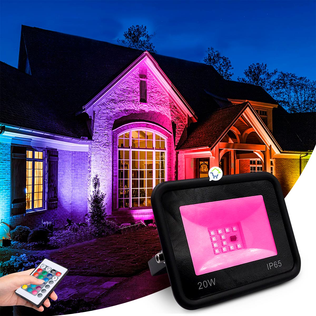 REFLECTOR LED MULTICOLOR RGB IMPERMEABLE WT60020